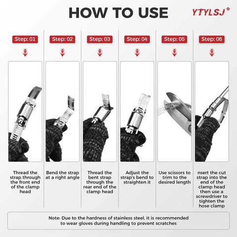 How to use DIY Stainless Steel Hose Clamps Kit With 32.81 Ft Adjustable Strap And 20 Heavy Duty Worm Gear Fasteners