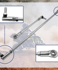 DIY Short And Long Tie Rod Kit With Ends For Go Karts 3/8-24 Replacement, showcasing assembled rods two tie rod ends.