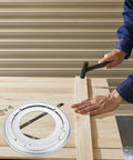 DIY project using 6 Pack 12 Inch Heavy Duty Lazy Susan Turntable Bearings, 5/16 Thick Galvanized Steel Swivel Plates on wooden table