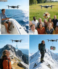 Drone Airdrop System With Release Device And Payload Clip for DJI Mini Series, Air Series, Mavic 3, Mavic 2, Spark delivering payloads in various scenarios.