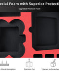 Interior foam of Travel Hard Case For DJI Neo Fly More Combo Designed To Shield The Drone And Accessories, precision cut compartments.