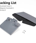 Sun Hood Cover For DJI RC 2 Controller And Joysticks Protector For DJI Mini 4 Pro And Air 3 3in1 Screen Protection Accessory