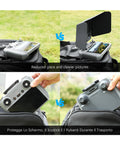 Sun Hood Cover For DJI RC 2 Controller And Joysticks Protector For DJI Mini 4 Pro And Air 3 shown installed on a controller.