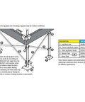 Diagram of Heavy Duty Side Leg Pipe Holder for Stationary Dock Galvanized Steel Marine Dock Hardware with installation guide.