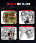 New High Output 136 Amp 12V Alternator For Dodge Dakota Durango Ram 1500 3.9L 5.2L 5.9L 1999 2000 Replacement Replaces 5104763AA