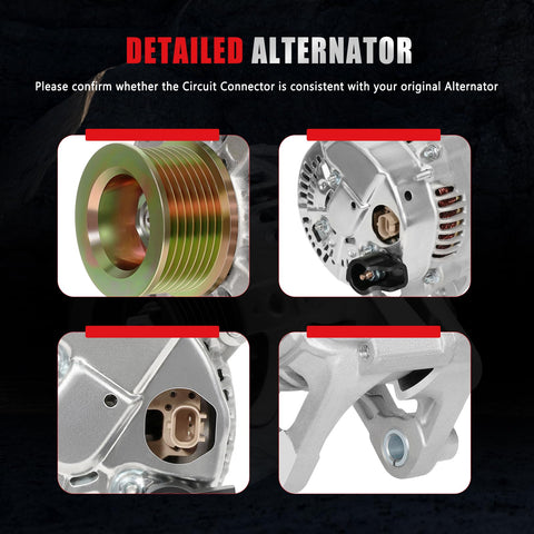 New High Output 136 Amp 12V Alternator For Dodge Dakota Durango Ram 1500 3.9L 5.2L 5.9L 1999 2000 Replacement Replaces 5104763AA