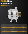 Beefed Up High Output Alternator Replacement For 1999 2000 Dodge Dakota Durango Ram 1500 Van 2500 3500 side view