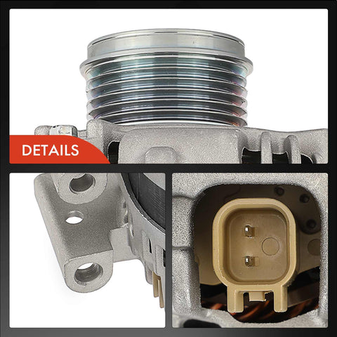 Details of Alternator for Dodge Dart 2013 to 2016 2.0L 2.4L 12V 140A Direct Fit 6 Groove Decoupler Pulley Clockwise Rotation