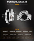Alternator Replacement For Dodge Dart 2013 2014 2015 2016 2.0L 2.4L High Output Reman Auto Part Ready To Install Front View