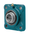 Flange Mount Ball Bearing Unit For 2 In Bore 4-Bolt Flange Set Screw Locking Cast Iron Housing Non-Expansion Fixed Bearing