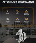Durable Alternator Replacement For Dodge Journey 2.4L 2009 Through 2019, 3.5L 2009 Through 2010, 3.6L 2011 in garage setting