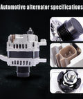 Beefed Up High Output 160 Amp Alternator Replacement For 2009 To 2020 Dodge Journey 2.4L L4 Fits 04801490AC front view