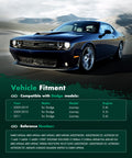 Vehicle fitment guide for Dodge Journey with engine compatibility and reference numbers