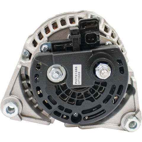 12V 180A Clockwise Alternator Replacement For Dodge Ram 2500 2007 2008 2009 2010 And Ram 3500 2007 2008 2009 2010 External Regulator Clutch Pulley 2.469 Inch OD Replaces 334-2751 ABO0396 ABO0396-180 0124525129 back view