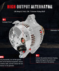 New High Output 136 Amp 12V Alternator For Dodge Dakota Durango Ram 1500 3.9L 5.2L 5.9L 1999 2000 Replacement Replaces 5104763AA