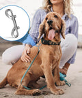 4 Pack Double Ended Snaps 3.5 Inch Zinc Alloy Trigger Metal Clips Silver Double Ended Snap Hooks For Dog Leash Water Buckets Key Holder