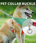 Dog wearing harness with 20 Pack 2.36 Inch Trigger Snap Hooks Heavy Duty Swivel Keychain Clips Zinc Alloy For Pet Collars.