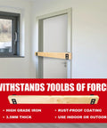 Heavy Duty 2x4 Door Barricade Brackets Set For Indoor Outdoor Use 700 Lbs Of Force Easy Install in Minutes Rust Proof Iron U