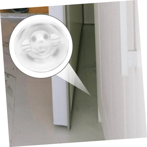 Close-up of an installed Six Piece Self Adhesive Door Bumper Set Quietly Absorbs Impact To Protect Walls And Doors Reduces Slams