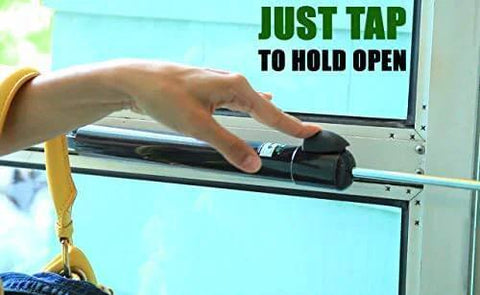 Smooth - Dual Door Closer System - Heavy Duty - for (Medium and Heavy Weight) Storm, Screen, & Security Doors, hold-open feature in use