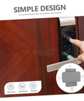 Nursery Door Closer Cushion 2 Pack Silent Door Silencers For Noise Reduction And Safety shown on a door with digital lock.