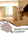 Soft door silencers and closers with elastic straps cushion every slam, protect little fingers, prevent doors from slamming