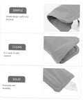 Close-up of grey Nursery Door Closer Cushion 2 Pack Silent Door Silencers for noise reduction with latch cover showing material detail.