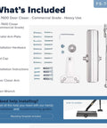 Heavy Duty Grade 1 Commercial Door Closer Auto Hydraulic Spring Hinge with installation hardware visible