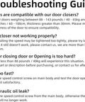 Troubleshooting guide for Heavy Duty Automatic Door Closer for Commercial and Residential Use Hydraulic 3 Spring Model Small Silver.