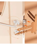 Soft padded door cushions for noise reduction and slamming prevention, non marking silicone door silencers attached to door