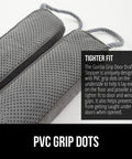 Door Draft Stopper For Bottom Of Doors Fits Gaps Up To 3 Inches, Blocks Cold Air And Noise With Easy Install Weather Stripping Seal, Large Gap Filler For Soundproofing And Warmth, 32 Inch Gray with PVC grip dots