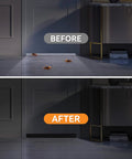 Before and after of Two Pack Under Door Draft Stopper For 30 To 36 Inch Doors, Adjustable Gap Filler And Door Seal, Easy Install