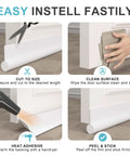 Steps for installing One Sided Door Draft Stopper Blocker, 37 Inch Cutable Under Door Foam Tubes