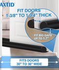 Large 36 Inch Door Draft Stopper Foam, Bottom Of Door Gap Filler And Noise Blocker under an interior door.