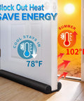 Large 36 Inch Door Draft Stopper Foam, Bottom Of Door Gap Filler And Noise Blocker on interior door blocking heat.