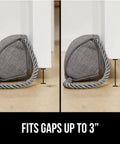 Door Draft Stopper For Bottom Of Doors Fits Gaps Up To 3 Inches shown sealing large gap under door