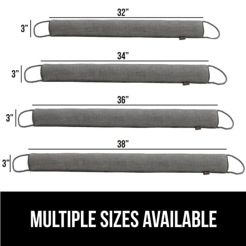 Door Draft Stopper For Bottom Of Doors Fits Gaps Up To 3 Inches, 32 Inch Gray, shown with multiple available sizes
