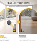 Comparison of velvet under door draft stopper in a living room showing installation and seal benefits against snow-covered windows