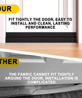 Comparison of silicone draft stopper and fabric seal for Door Draft Stopper For Bottom Of Door, Weather Stripping Seal To Block Drafts And Noise.