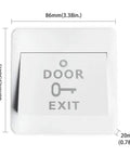 Door exit button for Auto Swing Door Opener with Remote Control, Push Button Entry, Heavy Duty Door Operator, dimensions shown.