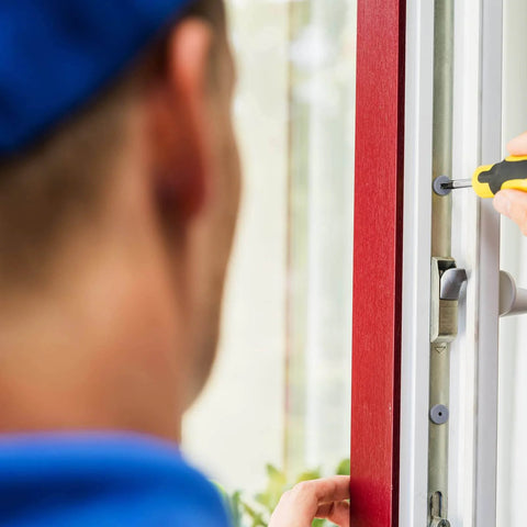 Installation of Ridiculously Quiet Rubber Door Silencer For Metal Frames Half Inch Diameter Hinge Stopper Anti Slam Device