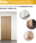 Sliding Barn Door Floor Guide Black Adjustable U Shape Flush Bottom Design Wall Mounted For Doors And Cabinets Suitable For Bypass And Sliding Devices Easy Install Durable Steel Construction