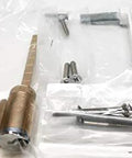 Unlocked view of Sliding Patio Door Handle Set, White, 2-Piece Inside Replacement for Thick Doors, Locking Function components.