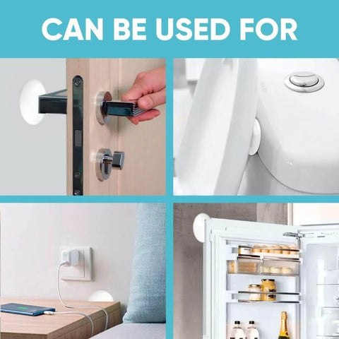 Strongest Home Wall & Door Handle Stopper 5" Set of 3 Pieces White Rubber Door Knob Round Wall Shield in multiple uses