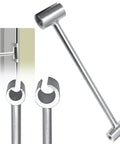 Double Head Door Hinge Adjustment Tool 14-19mm For Quick Gap Adjustment Hinge Repair Wrench Labor Saving Durable One-Piece Welded Steel With Galvanized Coating Ideal For Fireproof And Anti-Theft Residential Doors
