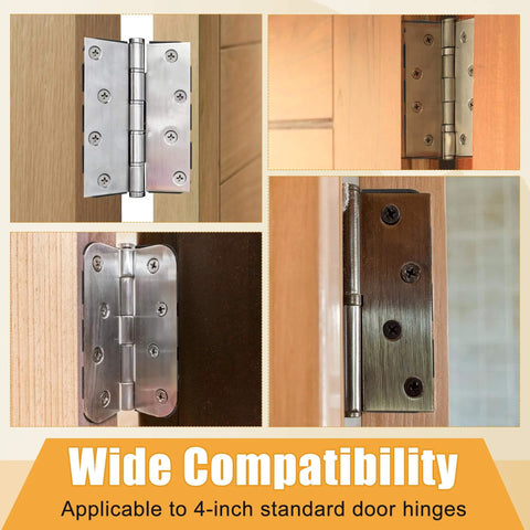10 Pack 4 Inch Door Hinge Shims 0.040 Inch Thickness For Door Hinge Repair Kit Style B application on standard hinges