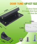 Door Tune Up Kit For Arrow DK100 A Sliding Shed Doors Replacement Parts In Black Includes 2 Handles 4 Lower Guides 4 Door Slides And Screws And Nuts