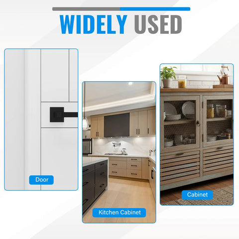 Image showing wide usage of 4 Piece Ball Catch Set For Top Of Door And Closet Doors in a kitchen cabinet, door, and storage cabinet.