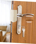 Installed Three Piece Door Silencers Set Heavy Duty Slam Stoppers Easy Install Latch Covers for Nursery No Drill Noise Reduction