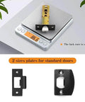 Heavy Duty Flat Black Door Handles Square Privacy Interior Levers For Bedrooms And Bathrooms Keyless Lockset on scale